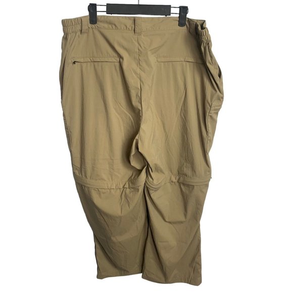 LL Bean Pants Mens XL Reg Outdoor Nylon Convertible Beige Tan Lightweight Hiking - Picture 6 of 6